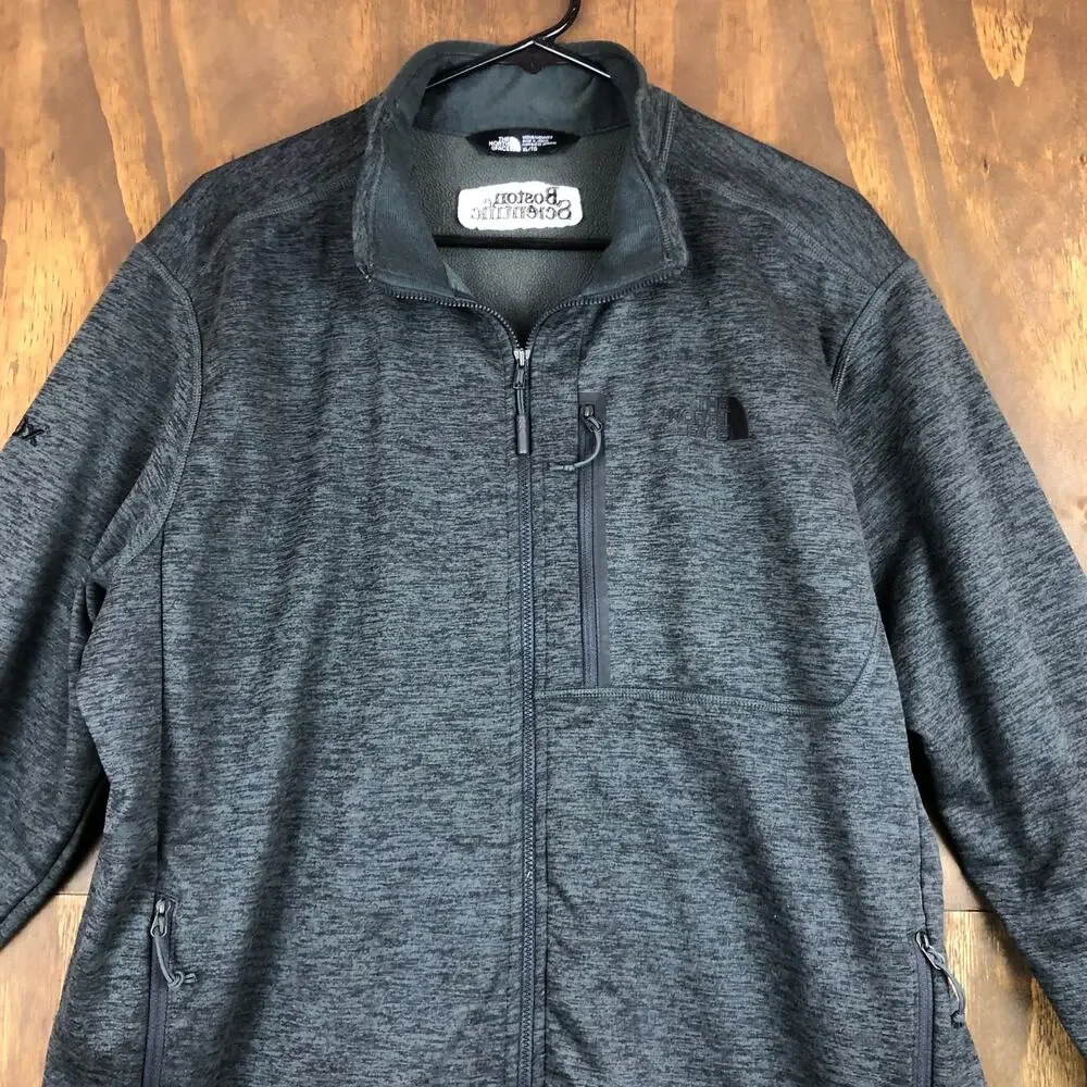 The North Face Mens Jacket Heathered Gray Canyonlands Hiking Casual Full Zip XL